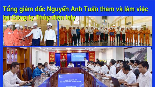 Tổng giám đốc EVN Nguyễn Anh Tuấn thăm và  làm việc tại Công ty Thủy điện Ialy