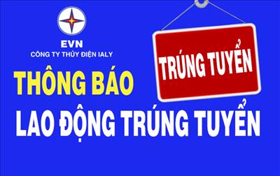 Thông báo về việc lao động trúng tuyển